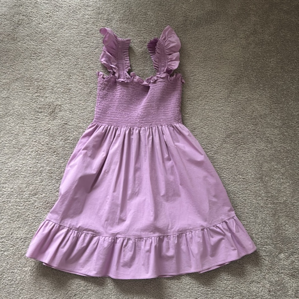 The Elizabeth Nap Mini Dress - Lilac Sky Poplin - Picture 5 of 6